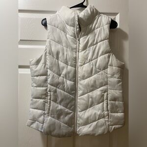 white puffer vest